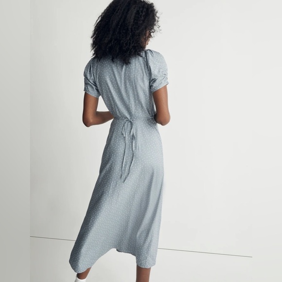 Madewell Leedra Button-Front Midi Dress in Dot Size 6 - Picture 3 of 11